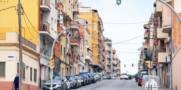 Obras en la calle Jaume Balmes de Sant Boi